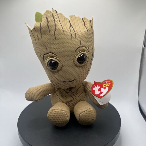 TY Disney Marvel Groot Guardians Of The Galaxy Beanie Baby 7” Tall Plush - Picture 1 of 3